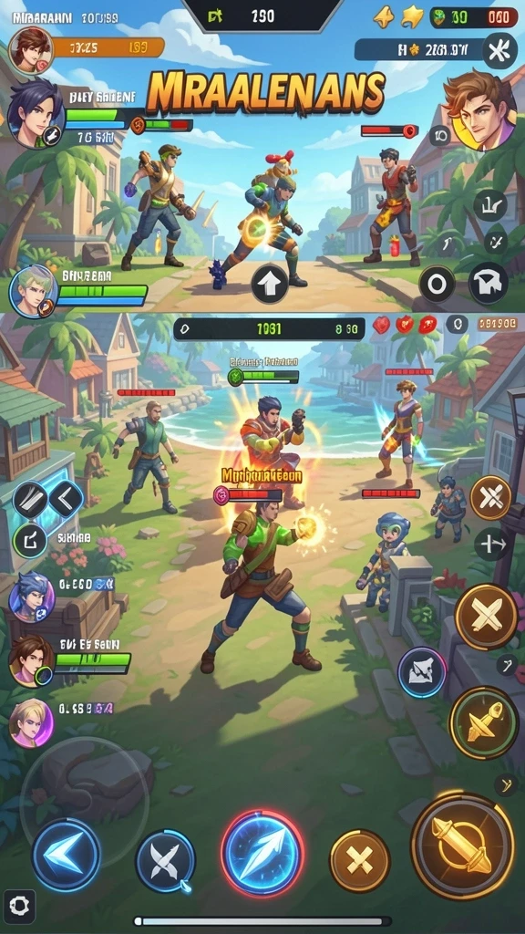 898a - Gambaran aksi seru dalam mode multiplayer.