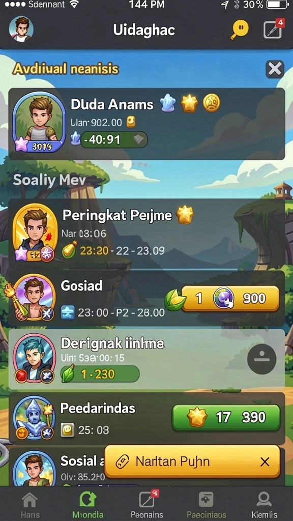 milo4d - Tampilan utama dengan pilihan mode permainan menarik.